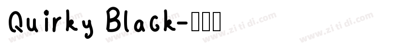 Quirky Black字体转换